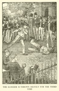 Illustration för Tom Browns skoldagar (gravyr) av Louis John Rhead