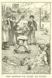 Illustration för Tom Browns skoldagar (gravyr) av Louis John Rhead