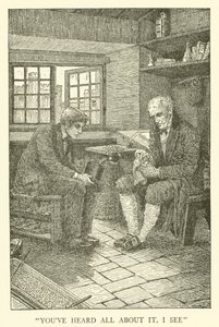 Illustration för Tom Browns skoldagar (gravyr) av Louis John Rhead