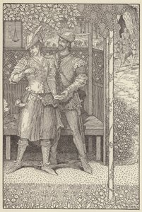 Robin Hood och Marian i deras tak av Louis John Rhead