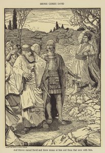 Shimei förbannar David av Louis John Rhead