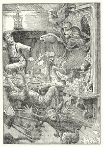 Bremens stadsmusikanter (litho) av Louis John Rhead