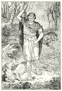Den gamla hunden (litografi) av Louis John Rhead