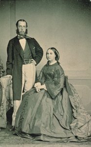 Maximilian av Habsburg-Lothringen (1832-67) och Charlotte Saxe-Coburg-Gotha (1840-1927), kejsare och kejsarinna av Mexiko, före avresan till Mexiko 1864. av Louis Joseph Ghemar