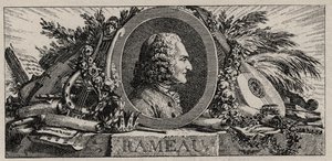 Porträtt av Jean-Philippe Rameau (1683-1764) gravyr av Louis-Joseph Masquelier av Louis Joseph I Masquelier