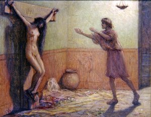 Korsfäst kvinna av Louis Joseph Raphael Collin