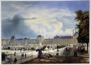 Le palais des Tuileries - i "Paris en 1837" av Arnout