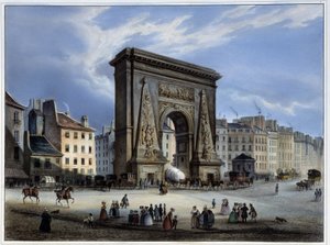 Porte de Saint-Denis - i "" Paris en 1837 "" av Arnout, ed. Executive & Hauser