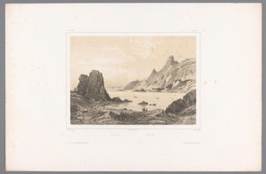 Utsikt över Kullaberg vid Kattegatt Kullen / Kullen (titel på objekt) Faces in Scandinavia (serietitel) Vues du Nord. Mocka (serietitel på objekt) av Louis Julien Jacottet