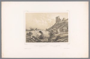 Utsikt över ruinerna av Hammershus slott Les ruines du Château de Hammershuus / Ruiner af Hammershuus (titel på objekt) Faces in Scandinavia (serietitel) Vues du Nord. Danemarck (serietitel)