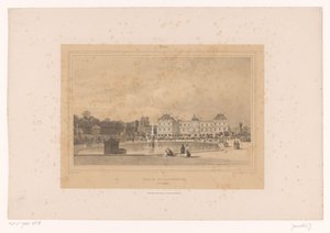 Utsikt över Luxemburgpalatset från Jardin du Luxembourg Palais du Luxembourg, Côté du Jardin (titel på objektet) Gezichten in en om Paris (serietitel) Paris (serietitel på objekt)