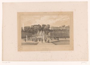 Utsikt över slottet Saint-Cloud i Saint-Cloud-parken Vue générale de la Cascade, du grand Jet et du Château (titel på objekt) Ansikten i och runt Paris (serietitel) St. Cloud (serietitel på objekt)