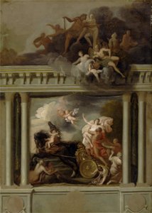 The Rape of Proserpine, design för trappan till Devonshire House, London, ca 1704 (olja på duk)