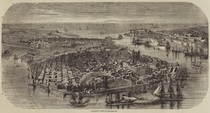 Fågelperspektiv över Havanna av Louis Le Breton