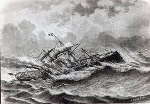 Katastrofen till Great Eastern i september 1861 av Louis Le Breton