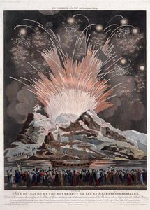 Festligheter vid Napoleons kröning - Le Coeur, Louis (aktiv ca 1800) - 1806 - Akvatint - 54,3x42,4 - Privat samling