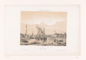 Utsikt över Caen från Cours Caffarelli Port de Caen, Pris du Cours Caffarelli (titel på objekt) Contemporary France (serietitel) La France de nos jours (serietitel på objekt)