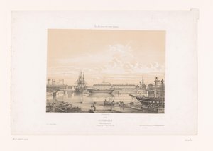 Utsikt över Bassin Napoléon III vid hamnen i Cherbourg Cherbourg. Basin Napoleon III (titel på objekt) Contemporary France (serietitel) La France de nos jours (serietitel på objekt)