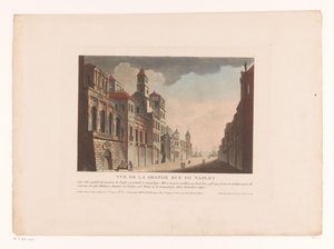 Utsikt över en gata i Neapel Vue de la Grande Rue de Naples (titel på objekt) Stadsbilder i Italien, Spanien och Egypten (serietitel)