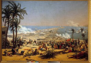 Kampanj (expedition) i Egypten (1798-1801): "" Slaget vid Aboukir (25 juli av Louis Lejeune