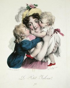 Svartsjuka, graverad av Francois Seraphin Delpech (1778-1825) 1826 (färg litho)