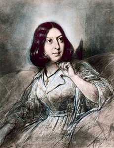 Porträtt av George Sand efter Louis Leopold Boilly