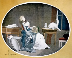 Reproduktion av en målning av Louis Boilly (1761-1845).