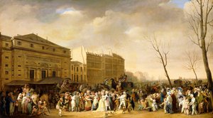 En karneval på Boulevard du Crime av Louis Leopold Boilly