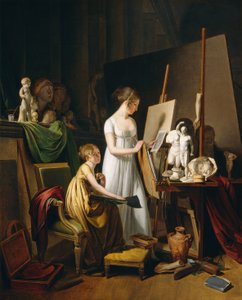 En målarstudio, c. 1800. av Louis Leopold Boilly