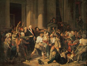 Act of Courage av Monsieur Defontenay, borgmästare i Rouen, 29 augusti 1792 (olja på duk) av Louis Leopold Boilly