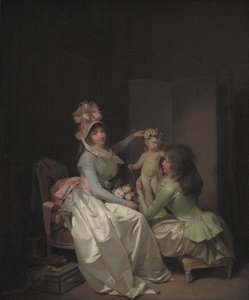 Garlander statyetten av Amor av Louis Leopold Boilly