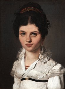 Porträtt av en kvinna med diadem av Louis Leopold Boilly