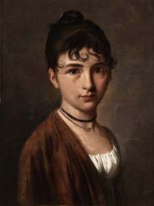 Porträtt av en ung kvinna med halsband av Louis Leopold Boilly