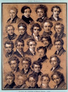 Porträtt av eleverna i ateljén till målaren Antoine Jean Gros (1771-1835) Teckning av Louis Leopold Boilly (1761-1845) 1820 Paris, B.N. av Louis Leopold Boilly