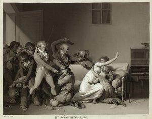Andra scen av inbrottstjuvar: Inbrottstjuvarna arresterade, 1810 av Louis Leopold Boilly
