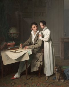 Geografilektionsporträttet av Monsieur Gaudry och hans dotter av Louis Leopold Boilly