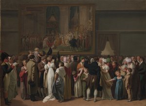 The Public Viewing Davids "Coronation" på Louvren av Louis Leopold Boilly