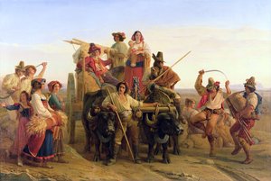 Skördarnas ankomst till de pontinska myrarna, 1830