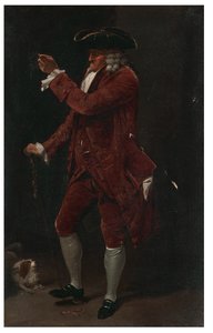 En gentleman med en hund av Louis Leopold Boilly