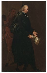 En abbot med ett brev i handen av Louis Leopold Boilly