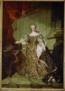 Marie Leszczynska, drottning av Frankrike, hustru till Ludvig XV, dotter till Stanislas Leszczynski, kung av Polen ... av Louis M. Tocque