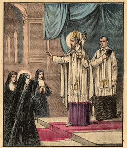 Orden för besöket av den heliga Maria - St Francis de Sales - Saint Francois-de-Sales (1567-1622) - Francois de Sales grundade visitationsorden med Madame de Chantal (Jeanne Francoise Fremyot de Chantal) (1572-1641) - Gravyr från ”Religious teach