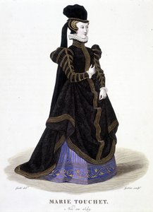 Porträtt av Marie Touchet (1549-1638). I "" franska galleriet av kända kvinnor""