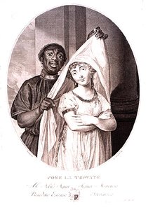 As You Find Her, graverad av G. Lancon, c.1840 (stålgravyr) (s/v foto) av Louis Marie Sicard