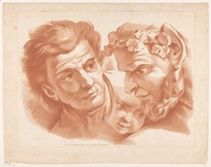 Tre huvuden av Louis Marin Bonnet (possibly)