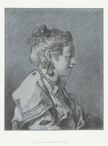 Porträtt av en finsk kammarjungfru Tête de femme de chambre Finoise av Louis Marin Bonnet