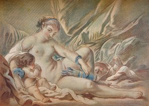Venus och Amor, 1700-talet, 1919 av Louis Marin Bonnet