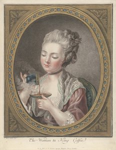 Kvinna som tar kaffe av Louis Marin Bonnet