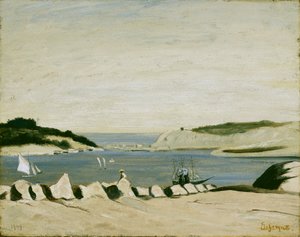 Coast Scene, 1909 (olja på papper, monterad på duk) av Louis Michel Eilshemius