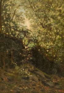 Natt genom skogen, 1889. av Louis Michel Eilshemius